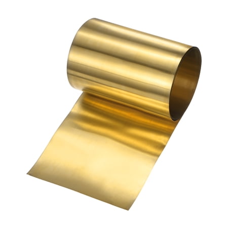 Uxcell Brass Sheet Roll, 39"x 4"x 0.003"(LxWxT)Metal Foil Plate for Crafts/Electrical Repairs/DIY Project