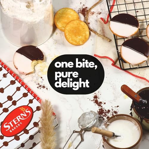 Gourmet Cookies Gift Box | Black and White Cookies [9 Count] | Fresh Baked Cookies Individually Wrapped | Chocolate Cookies for Birthday Gifts, Holidays Get Well | Kosher, Nut Free | Stern’s Bakery