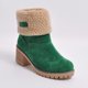 thumbnail image 4 of Botas de nieve Botas de tacón grueso Botas con forro cálido Zapatos cómodos con forro de piel para mujer (40) verde Likrtyny Tenis De Mujer Tenis De Hombre, 4 of 4