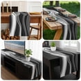 thumbnail image 6 of Black Grey Ombre Table Runner 90 Inches Long, Abstract Modern Geometric Moire Art Kitchen Coffee Dining Table Decoration for Home Party Birthday Wedding Home Decor 13x90 Inches, 6 of 8