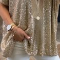 thumbnail image 6 of Joernso T-shirt Sequins Loose Female Women Short Sleeve Oversize Blouse for Daily Life, 6 of 8