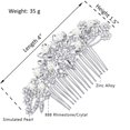 thumbnail image 4 of Crystal Wedding Hair Comb Bridal Hair Comb Pearl Wedding Headpiece Silver Hair Accessories, 4 of 4