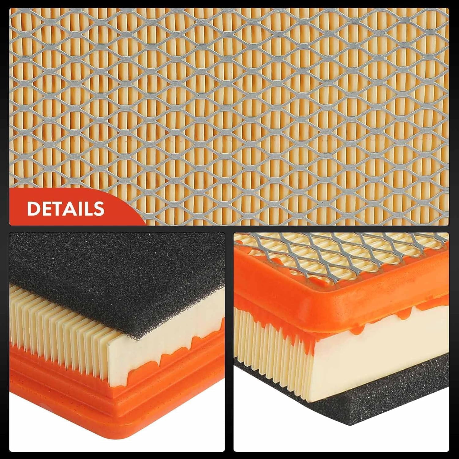 A-Premium Front 2-PC Engine Air Filter Compatible with Fiat 500 2012-2019 1.4L, Replace# 68082570AA, 53101161