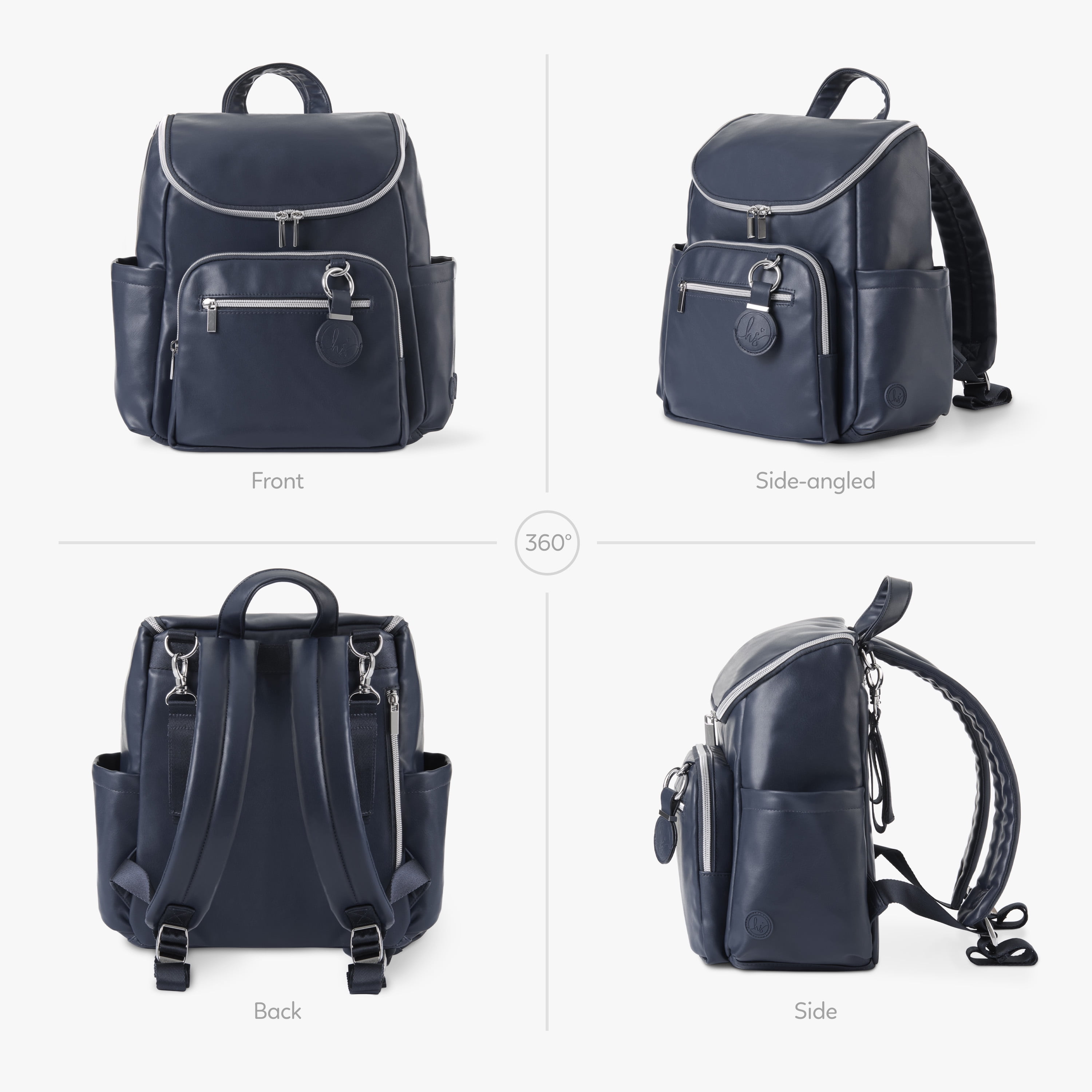 Hannah & Sophia Ready to Roam 3pc Diaper Bag Set, Moonmist Blue