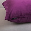 thumbnail image 3 of Soft Silky Velvet Series Square Decorative Throw Pillow Covers for Couch, 12" x 20", Dark Purple, 2 Pack, 3 of 6