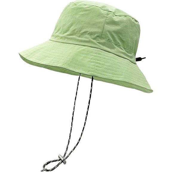 Men Women Outdoor Bucket Hat Quick Dry Packable UV Protection Boonie Sun Hatwith Chin Strap
