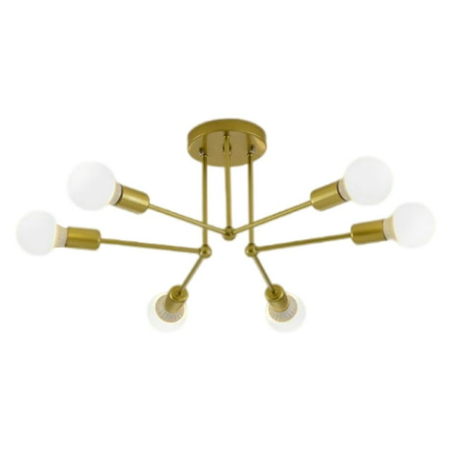 Milaget Modern Ceiling Light,6-27 Base Industrial Chandelier, LED Ceiling Lights Fixture Golden