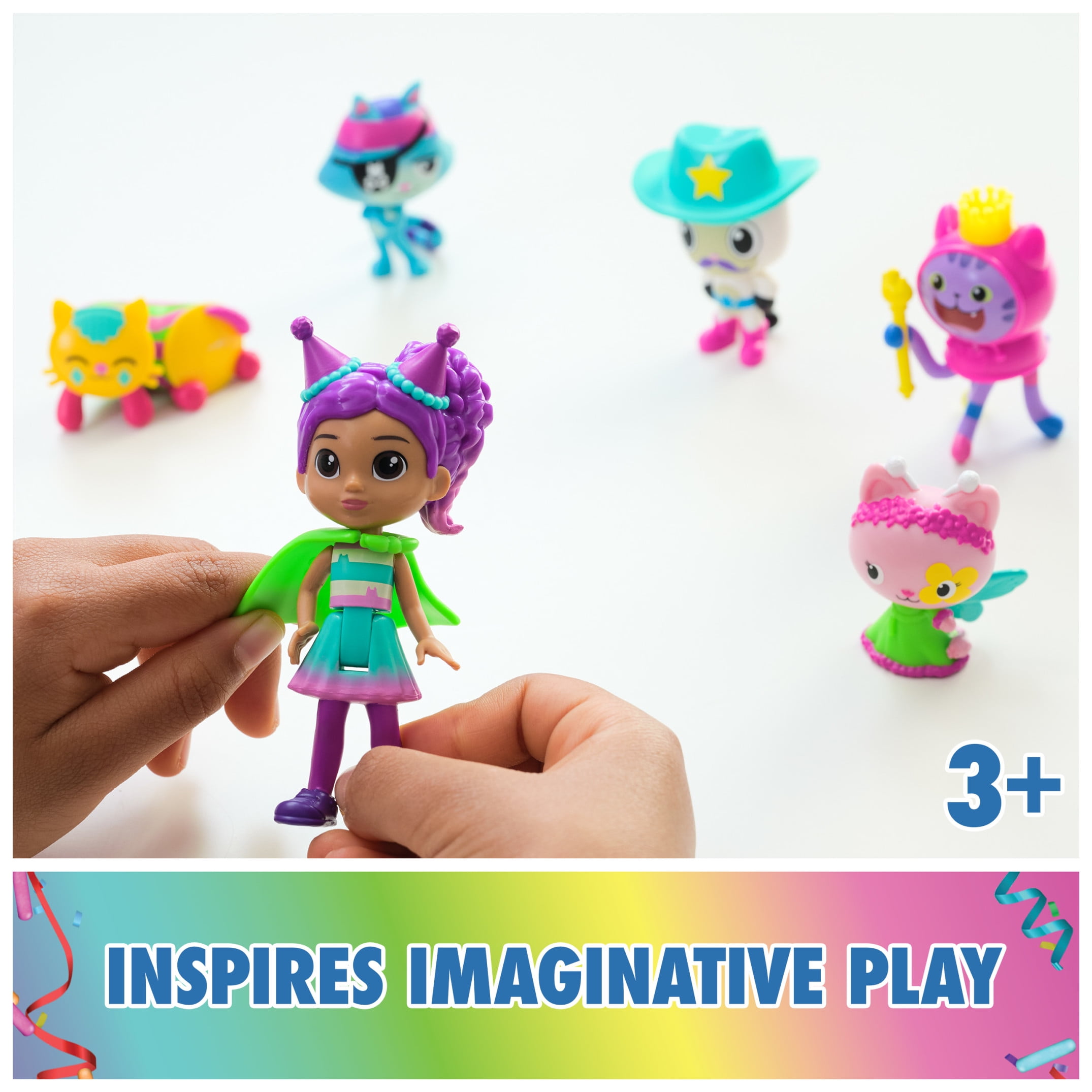 Gabby’s Dollhouse, Celebration Figures Set with Surprise Toy & Accessory