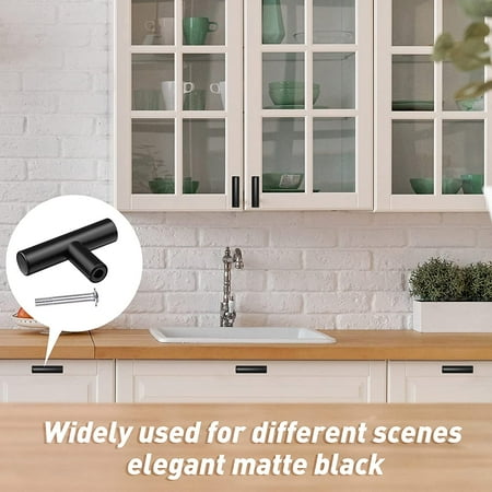 18 Pieces Black Cabinet Knobs Cabinets Single Hole Matte Kitchen Pulls Drawer Handles Cupboard Dresser T Bar Canada Matte Black Kitchen Cabinet Knobs, Kitchen Cupboard Black Knobs