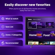 Roku Streamer Plus - 4K & HDR Roku Streaming Device for TV with Voice Remote - Free & Live TV