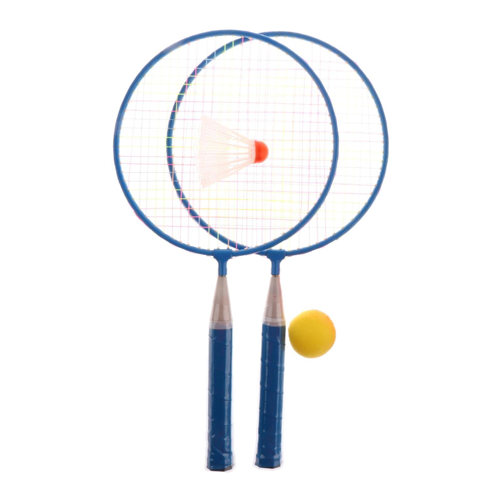 Badminton Tennis Rackets with Bird Storage Bag Sports - Blue