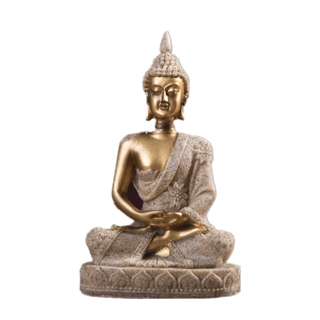 AKEGAMN Statue Miniature Décor – Maison en Résine Zen pour Salon et Entrée Matériau de Haute Qualité: Fabriqué en Résine, Assurant une Beauté Durable et une Résistance à l'Usure. Design Zen Élégant : Caractéristiques