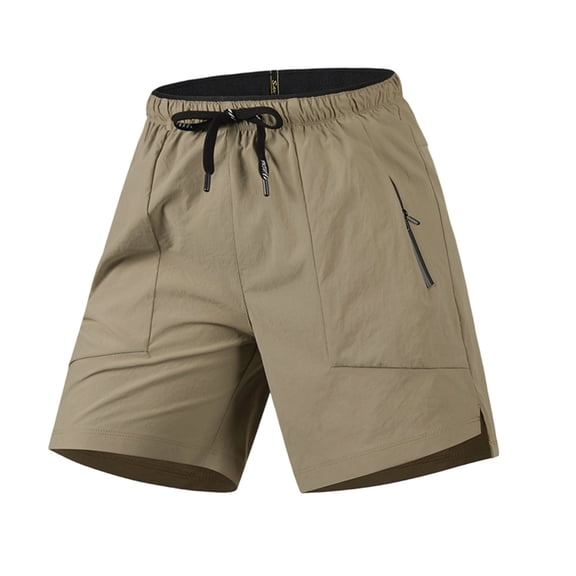 Rvwovn Men's Quick Dry Athletic Shorts with Zipper Pockets - Lightweight Running & Breathable Workout Shorts