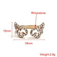 thumbnail image 4 of Adjustable Angel Wings Ring With Micro Pave Zircon Gold Tone Fashion Jewelry For Women Gift Durable High Grade, 4 of 6