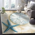 thumbnail image 5 of Area Rugs 5x7 Ft Blue Coral Starfish Ocean Coastal Vintage Nautical Non-Slip Washable Rug Indoor Rug Floor Mats Non Shedding Carpet for Living Room Bedroom Dining Room Home Decor, 5 of 8