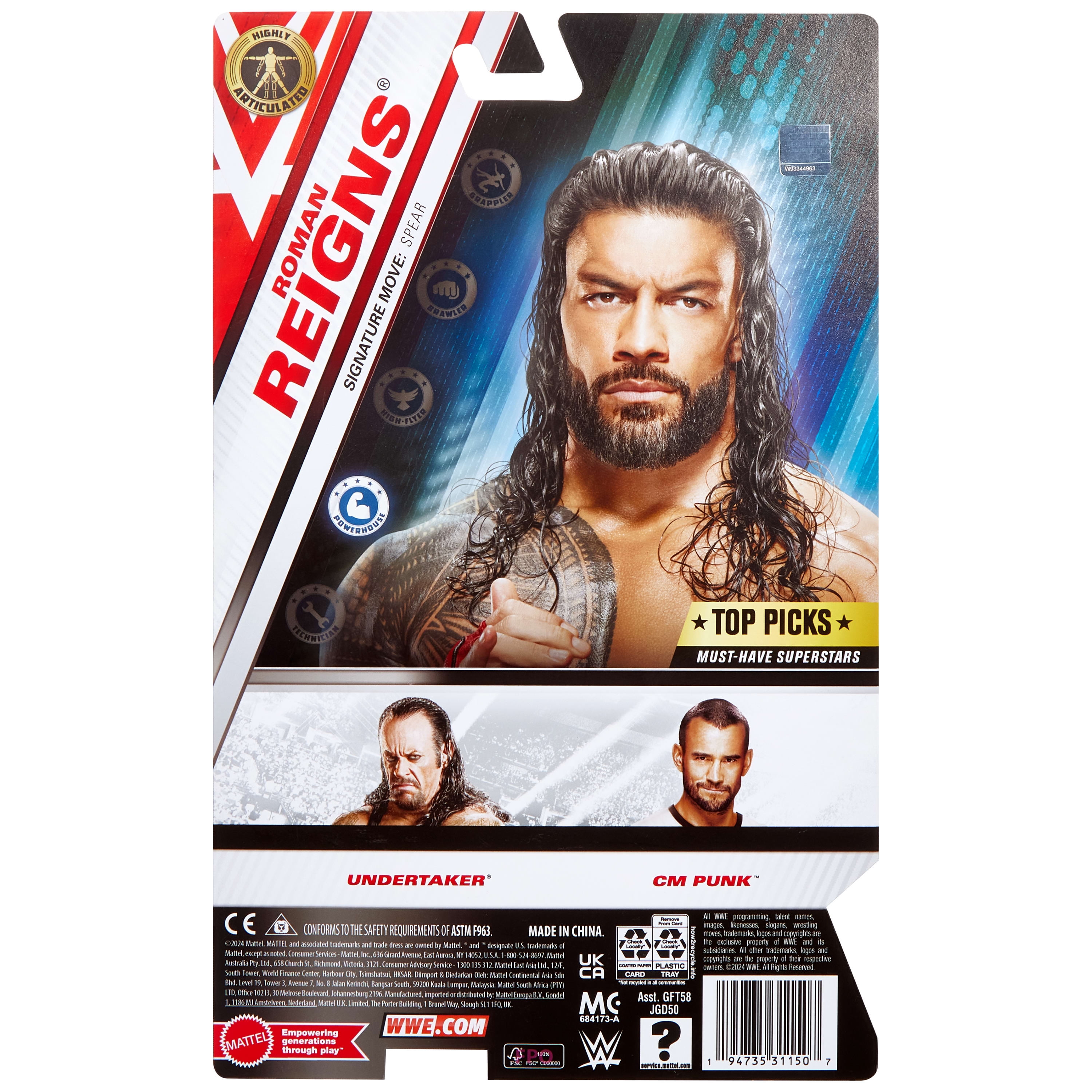 WWE-Main Event Series Roman Reigns-Figurine articulée de 15cm