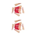 thumbnail image 4 of Injueey 10 uñas de dedo de fantasmas, fáciles de usar y quitar, uñas postizas para un aspecto inquietantemente hermoso, regalo de uñas uña roja (8*2 cm) 2Conjunto, 4 of 6