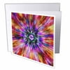 vibrant orange, pink and purple watercolor tie dye design from center 12 Greeting Cards with envelopes gc-292634-2