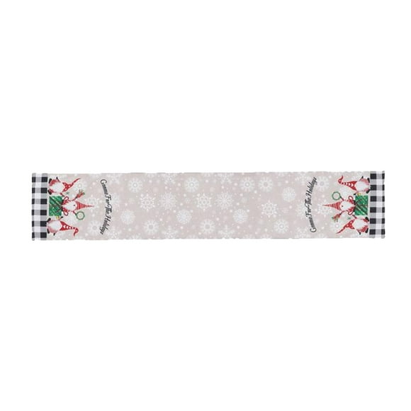 Naiovety Camino de de Navidad plegable cómodo resistente al desgarro patrón de hombre viejo mantel decoración reutilizable impreso mantel Kits de decoración para fiestas Naiovety HA069088-00