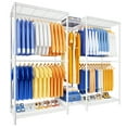 thumbnail image 6 of Ulif E12 Clothes Rack,Heavy Duty Freestanding Garment Rack with Shelves,Metal Clothing Closet Storage System for Hanging Clothes，71" W x 16" D x 76.5" H, Hold 960 lbs，White, 6 of 7