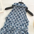 thumbnail image 5 of LYMAYTER 2-8Y Girls' Lightweight Denim Jumper - Sleeveless Plaid Skirt Summer Collar Style‌, 5 of 8
