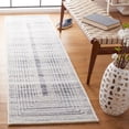 thumbnail image 2 of SAFAVIEH Metro Bayon Bordered Runner Rug, Light Grey/Ivory, 2'3" x 8', 2 of 8