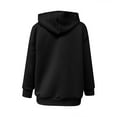 thumbnail image 4 of Mwjwdo Girls Sweatshirt Oversized Cute Long Sleeve Zipper Hoodie Pullover with Pockets Youth Wear Trendy Warm Preppy Clothes Black 11-12 Years, 4 of 5