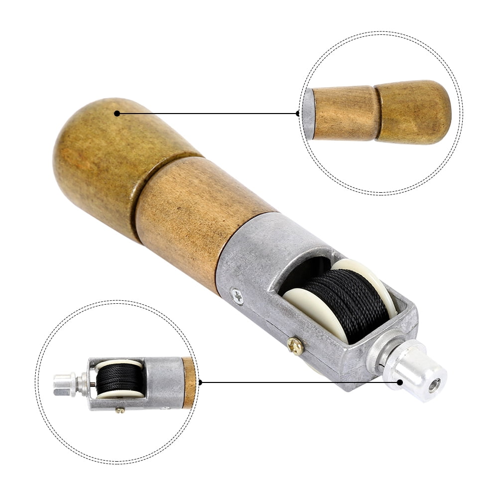 AMERTEER Leather and Fabric Sewing Awl Leather Craft Automatic Lock Stitching Sewing Awl Quick Stitch Repair Tool Kit with 2 Needles