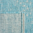 thumbnail image 3 of SAFAVIEH Courtyard Ilean Geometric Indoor/Outdoor Area Rug, Aqua/Grey, 4’ x 5’7”, 3 of 8