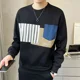 thumbnail image 4 of Camisetas estampadas para hombre, ropa para hombre, camisetas holgadas, sudaderas con empalmes, venta al por mayor, tallas grandes, manga larga, estilo coreano, informal, para otoño, 4 of 5