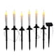 thumbnail image 2 of Velas Led Solares para Exteriores: 6 Velas Cónicas Recargables a Batería con Enchufe de Tierra para Decoración de Ventanas, Jardines, Fiestas, 2 of 7