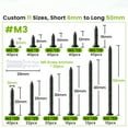 340PCS M3 Screws Kit, Phillips Flat Head, Black Wood Screws & Anchors
