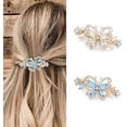 thumbnail image 1 of 2 pinzas para el pelo para mujer, pinzas para el pelo de mariposa, pinzas para el pelo antideslizantes de metal, pasador de 6,5 cm para niñas y mujeres, 1 of 5