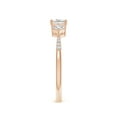 thumbnail image 3 of ANGARA Natural Three Stone Diamond Engagement Ring in 14K Rose Gold for Women (Size-4mm| Color-G| Clarity-VS2) | April Birthstone, Birthday, Anniversary, Jewelry Gift for Women | Natural Diamond Ring, 3 of 9