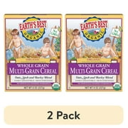 (2 pack) Earth's Best Organic Infant Cereal, Whole Multi-Grain, 8 oz. Box