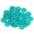 thumbnail image 1 of Unique Bargains Boutons Ronds en Résine Bleue à 4 Trous, Lot de 100, 1 of 5