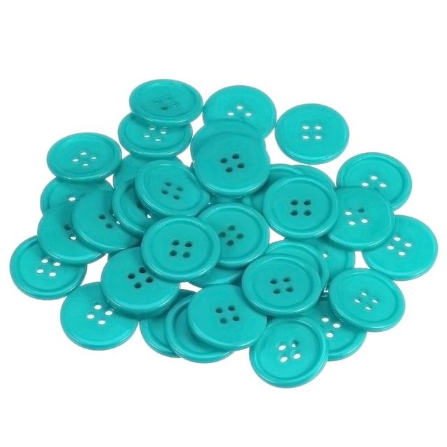 Unique Bargains Boutons Ronds en Résine Bleue à 4 Trous, Lot de 100