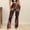 Brown, variant on Simua Fashion Women Tie Dye Tassel High Wasit Bell Bottom Pants Slim Fit Long Leggings Streetwear