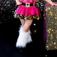 thumbnail image 2 of Diconna Girl's Faux Fur Leg Warmers Solid Color Soft Cozy Fuzzy Boot Cuff Cover Party Costumes, 2 of 8
