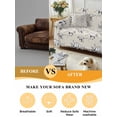 thumbnail image 5 of Vintage Dinosaur Couch Cover, Primitive Animals Wildlife Hand-painting Beige Sofa Cover Blanket for 2 Seat Cushion, Sectional Sofa Slipcover Furniture Protector for Living Room Bedroom 71''x102'', 5 of 9