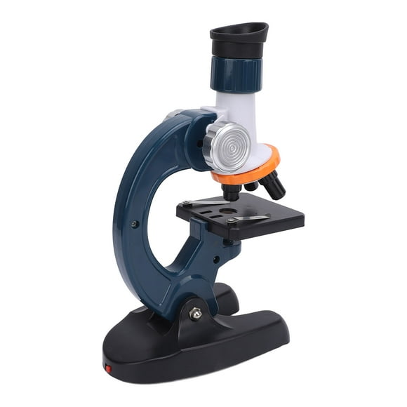 Microscope for Kids, Battery Powered Kids Beginner Microscope Science Kit with 4 Blank Glass Slides, Educational Science Kit Toys for Christmas Birthday Gifts Toys, Kids Microscope