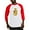 Red/White, variant on CafePress - Phi Sigma Pi Full Color Baseball Jersey - Cotton Baseball Jersey, 3/4 Raglan Sleeve Shirt