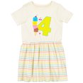 thumbnail image 3 of Inktastic Ice Cream Fourth Birthday Blue Girls Toddler Dress, 3 of 5