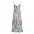 thumbnail image 4 of Generic Women's Summer Maxi Dress Casual V-Neck Sleeveless Bohemian Spaghetti Strap Floral Long Maxi Dress, 4 of 4