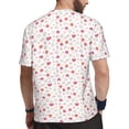 thumbnail image 2 of Wukai Red coral and scallop seashell Print Men's Short-Sleeved Mesh T-Shirt,Quick-Dry Short Sleeve Workout T-Shirt-6X-Large, 2 of 8