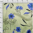 thumbnail image 3 of oneOone Polyester Spandex Light Green Fabric Floral Botanical Floral With Texture Sewing Material Print Fabric By The Yard 56 Inch Wide, 3 of 4