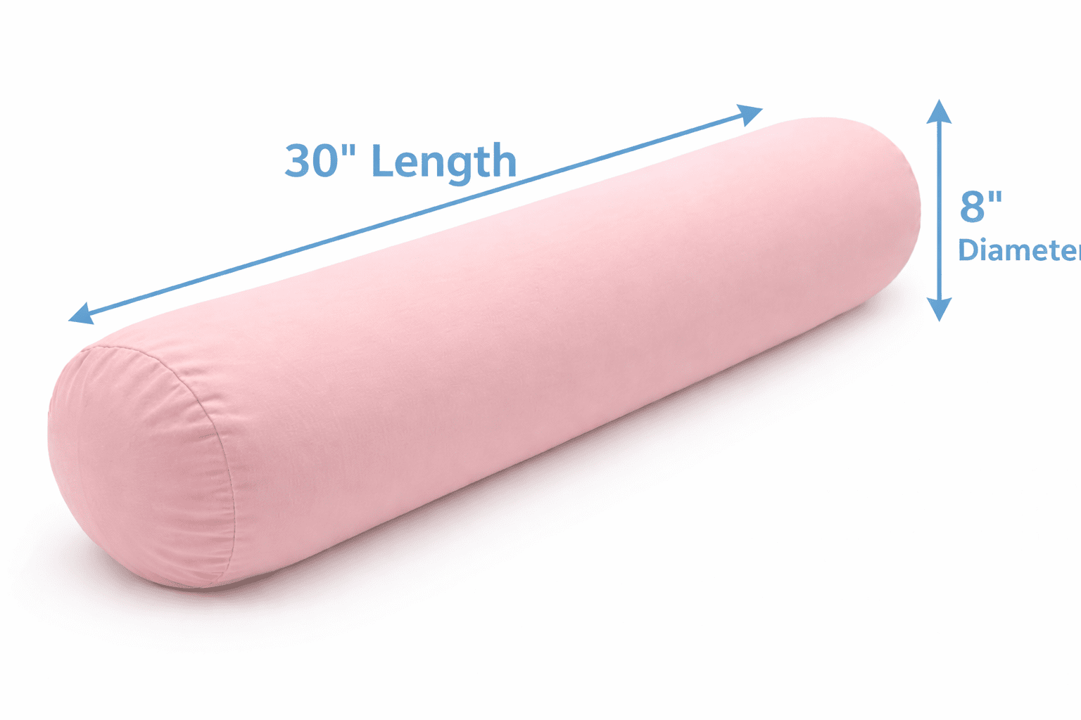 Mushy Pillows Compact Body Pillow – Moldable Microbead Support for Side Sleepers, 30" x 8"