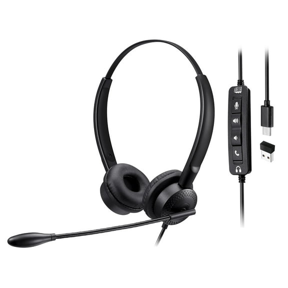 Adesso Headset with Push to talk Volume Answer/End Call Controls XtreamP4TTAA