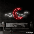 thumbnail image 2 of Craftnamesign Crescent Moon Neon Sign, Sky Night LED Sign, Bedroom Decor, 2 of 4