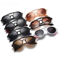 thumbnail image 5 of Gafas de sol de moda punk con doble haz, gafas de personalidad retro con forma de rana, 5 of 5